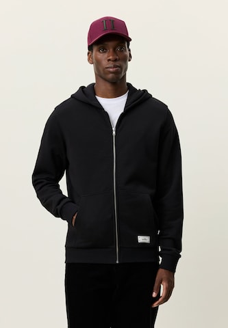 Les Deux - Sudadera con cremallera en negro: frente