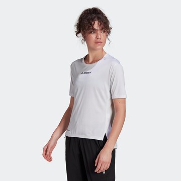 ADIDAS TERREX Performance Shirt ' TERREX' in White: front