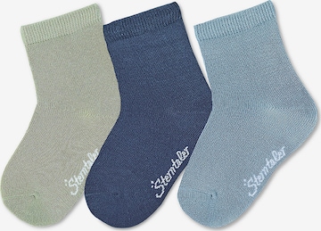 STERNTALER - Calcetines 'Bambus' en azul: frente