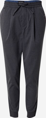 SCOTCH & SODA Tapered Pleat-Front Pants in Grey: front