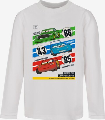 T-Shirt 'Cars - Pistons Cup Champions' ABSOLUTE CULT en blanc : devant