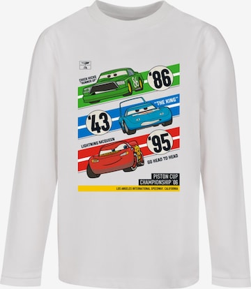 T-Shirt 'Cars - Pistons Cup Champions' ABSOLUTE CULT en blanc : devant