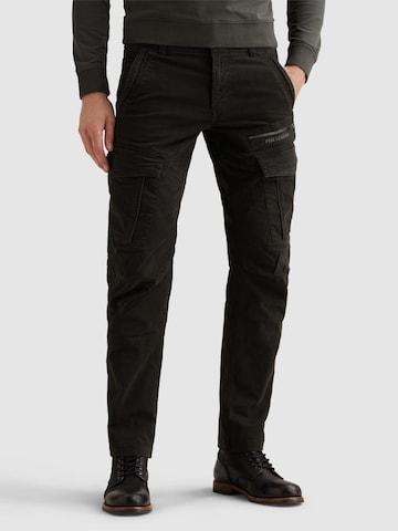 PME Legend Regular Broek 'Nordrop tapered fit cargo pants' in Zwart: voorkant