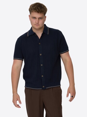 Dxnmxrk Pullover 'DXFakarias' in Blau: Vorderseite