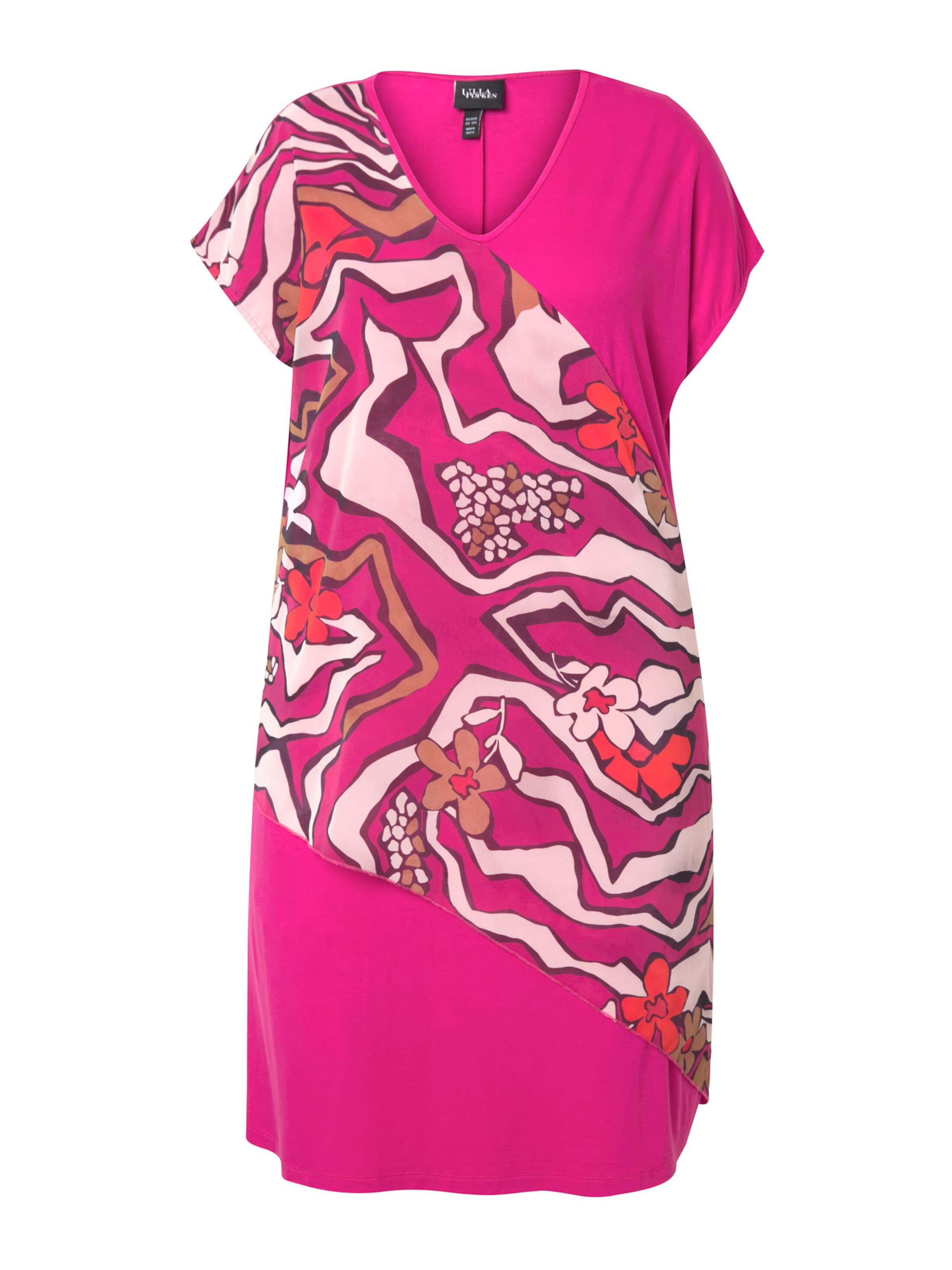 Ulla Popken Jurk in Roze: voorkant