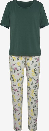 LASCANA Pyjama 'LAS Summer Fruits PJ' in grün / mischfarben, Produktansicht