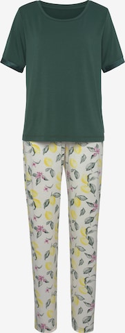 LASCANA Pyjama 'LAS Summer Fruits PJ' in Groen: voorkant