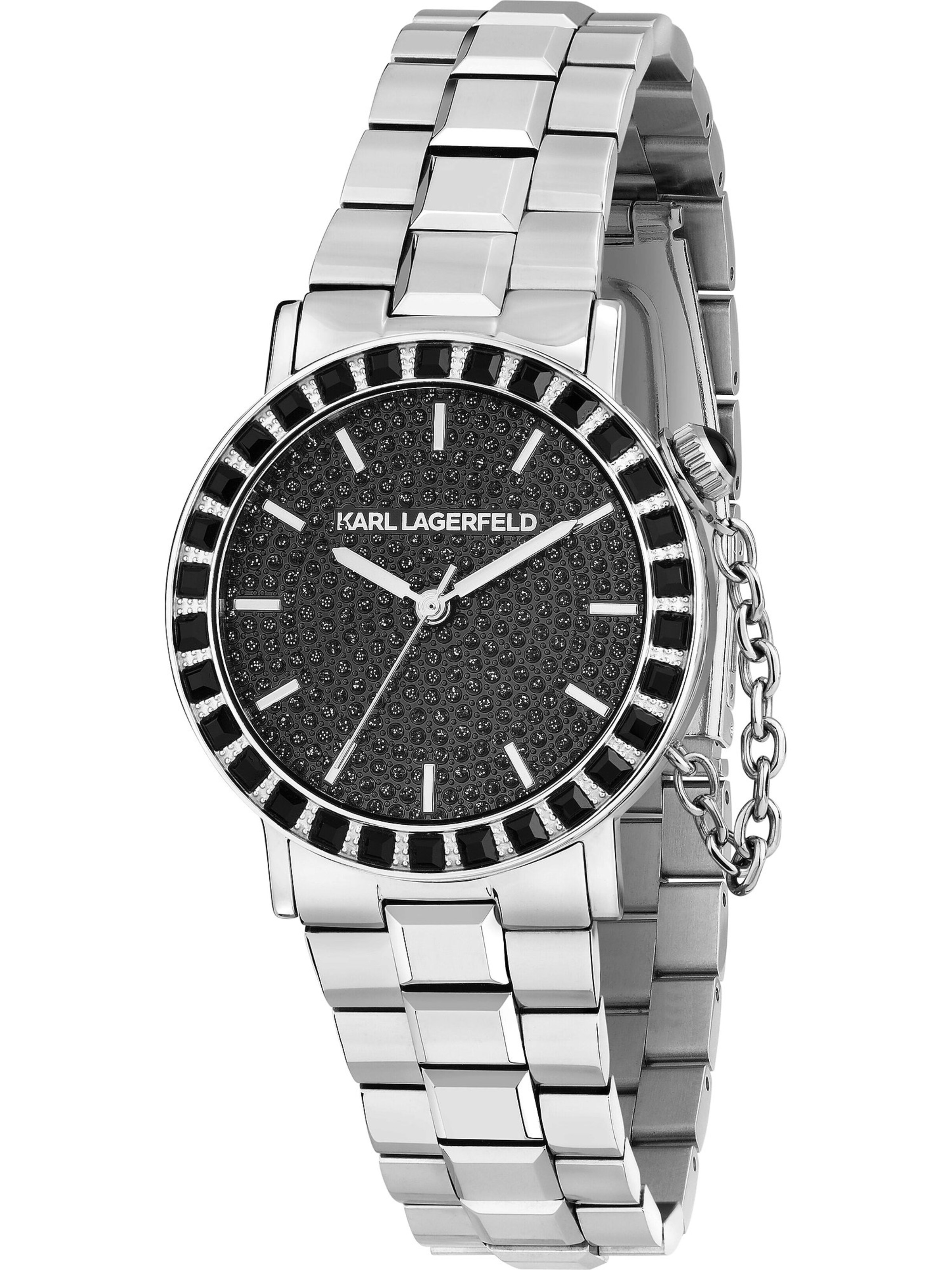 Karl Lagerfeld Uhr in Schwarz: Vorderseite