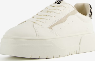 Bershka Sneakers low i beige / hvit, Produktvisning