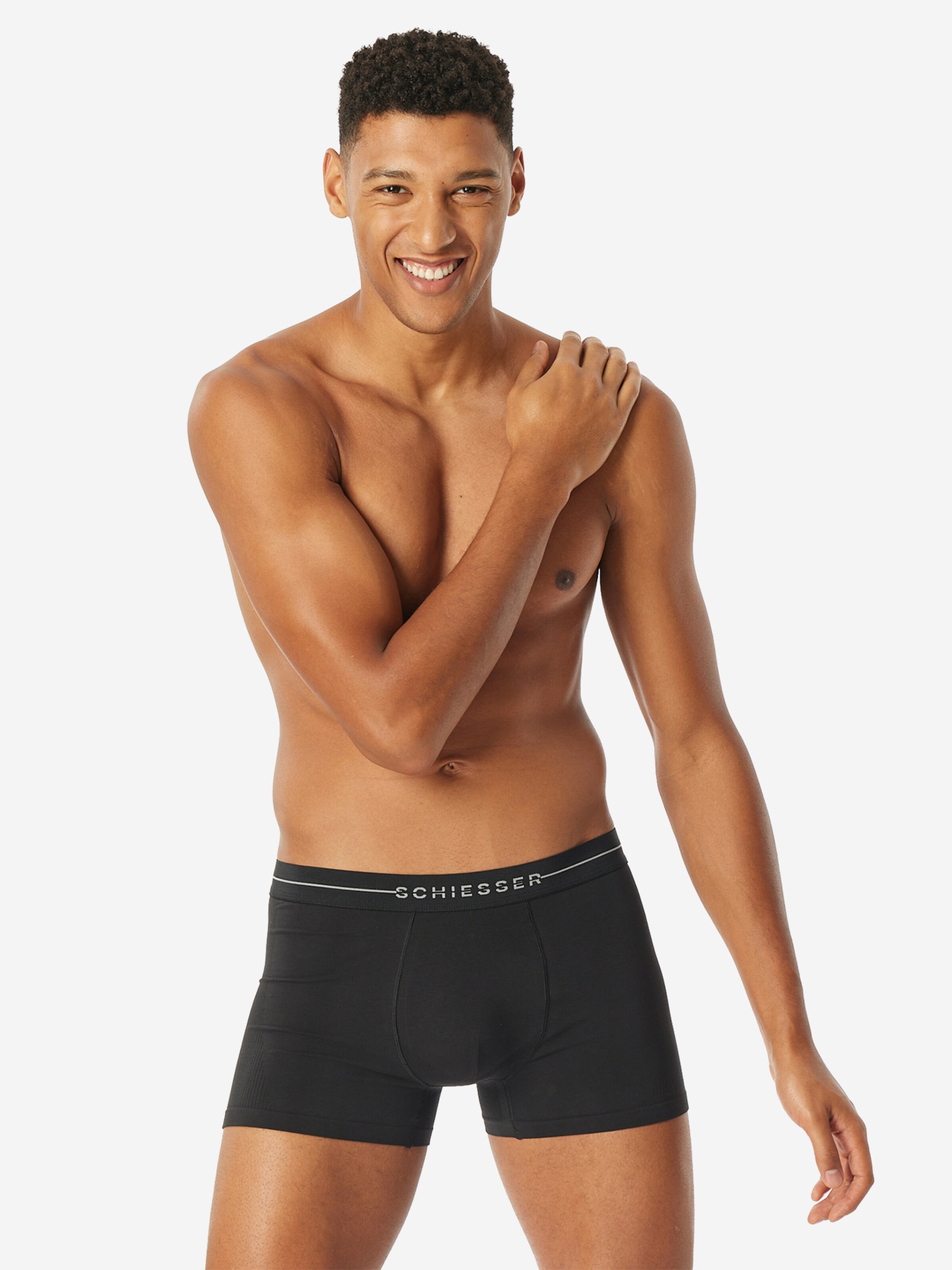 SCHIESSER Boxer shorts ' Cotton Flex ' in Black