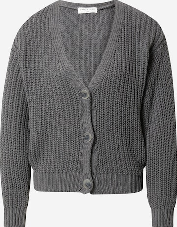 JAN 'N JUNE Knit Cardigan 'LENA' in Grey: front