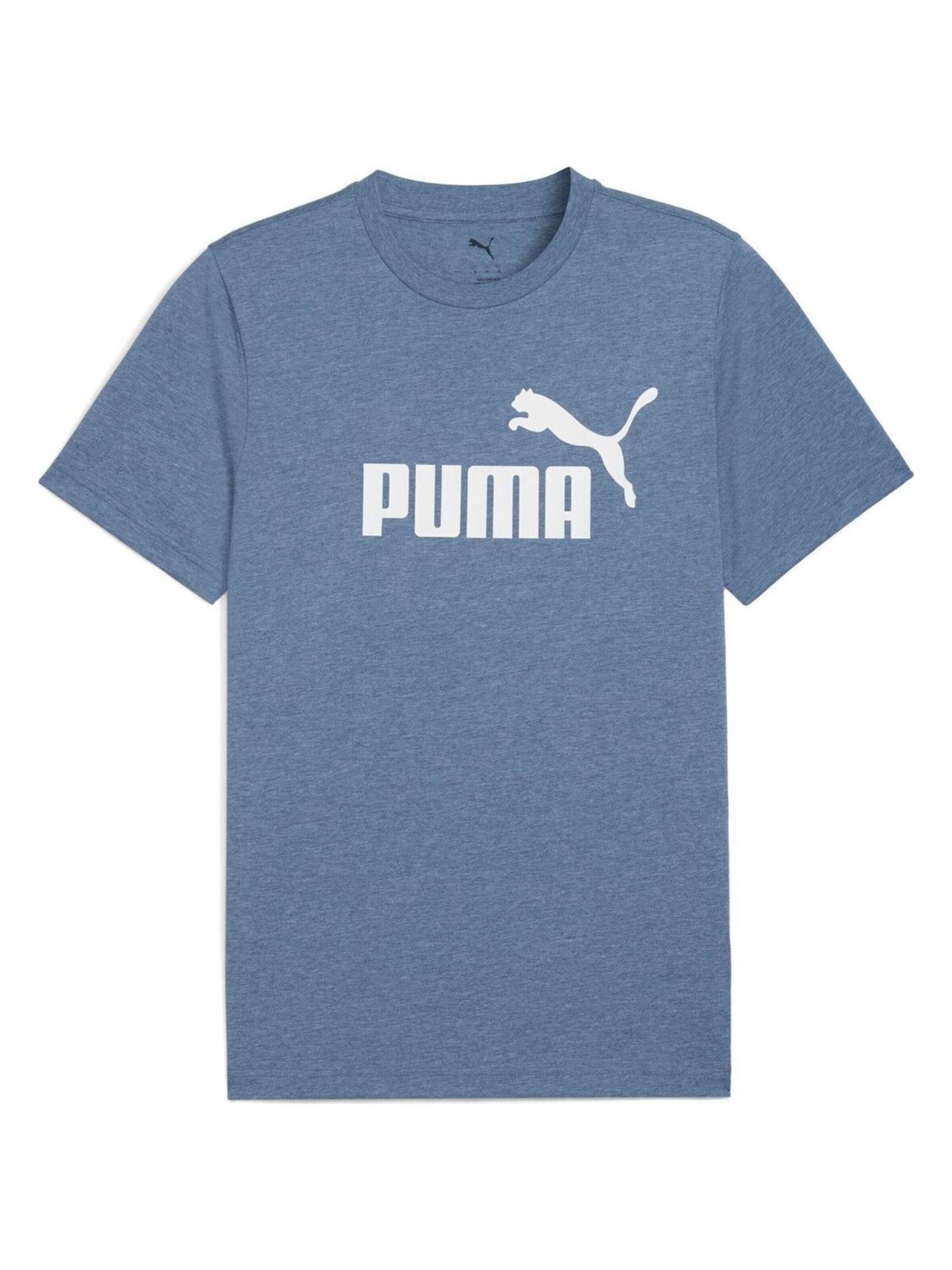 PUMA - Camiseta 'Puma Ess No. 1 Logo Heather Tee S' en azul: frente