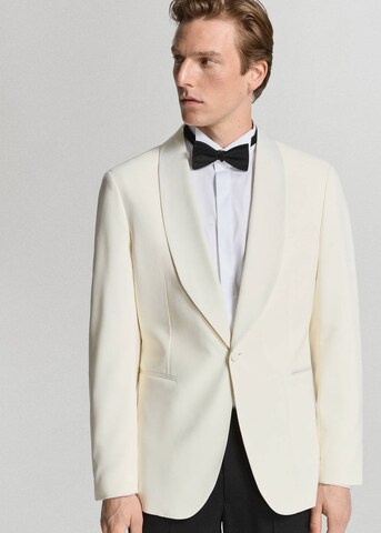 MANGO MAN Slim Fit Sakko 'Cannes' in Weiß