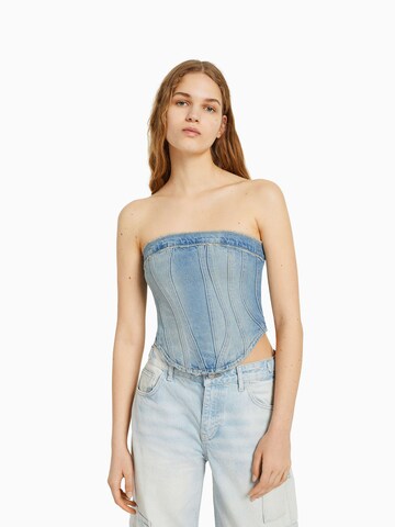 Bershka Top in Blue: front