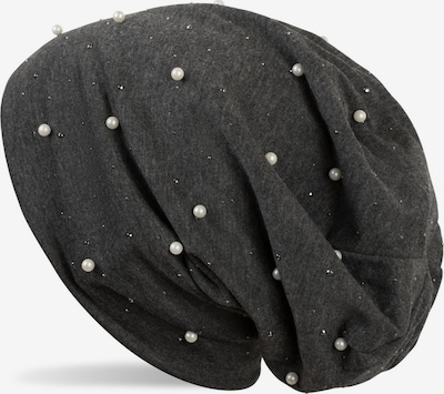 styleBREAKER Beanie 'Beanie mit Perlen und Strass Nieten' in 56-58 in Dark grey, Item view