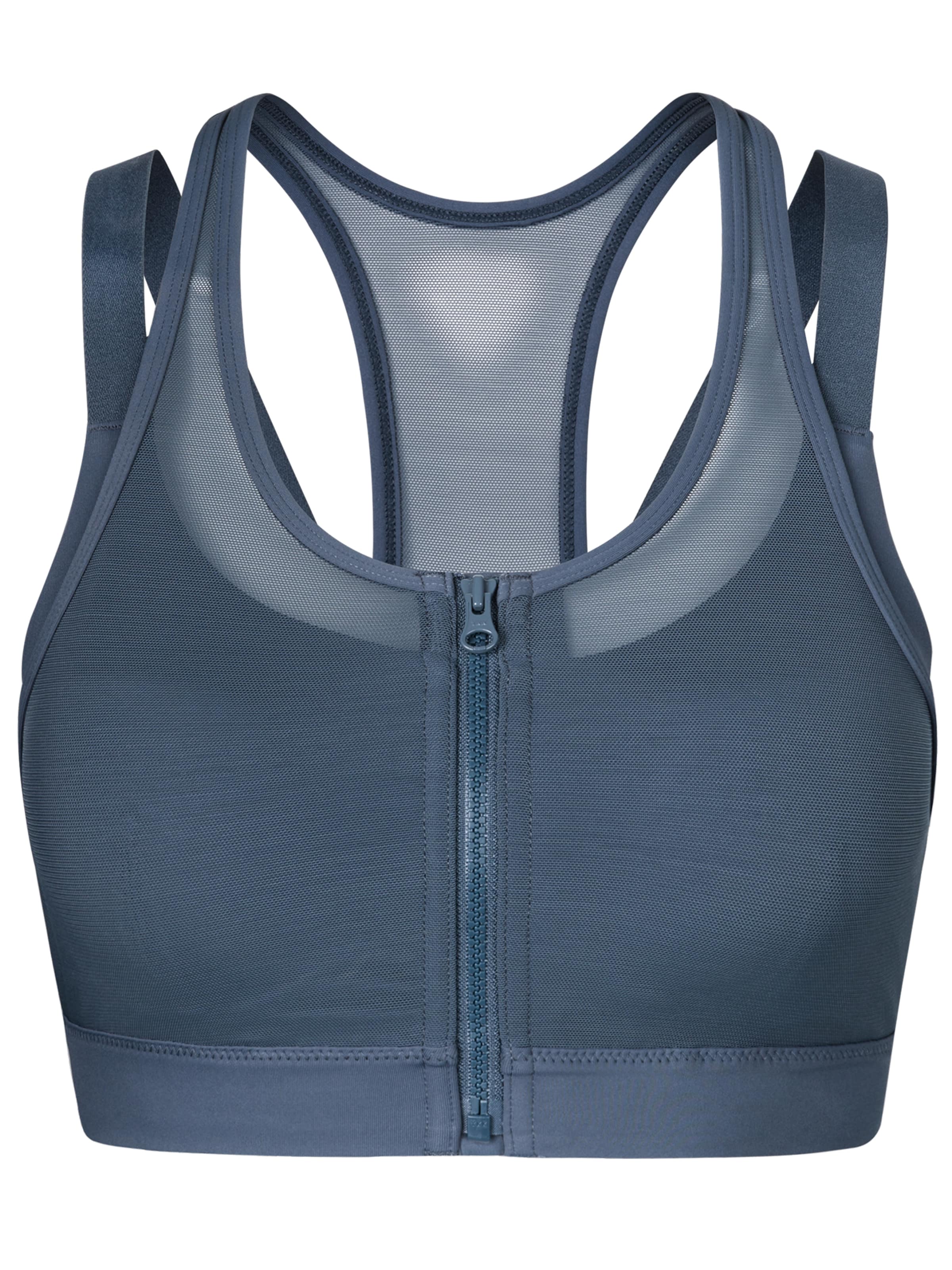 Yvette Push-up Sports Bra in Grey: front