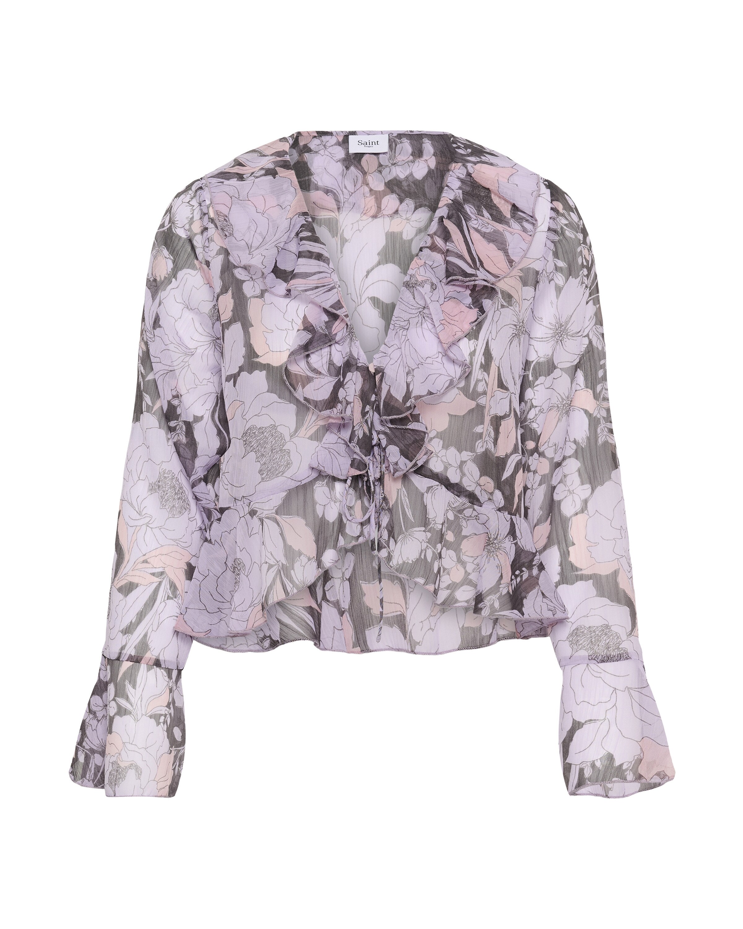 SAINT TROPEZ Bluse 'Solange' in Lila: Vorderseite