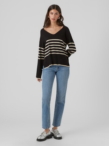 VERO MODA Sweater 'HAPPINESS' in Black