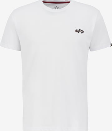 T-Shirt ALPHA INDUSTRIES en blanc : devant