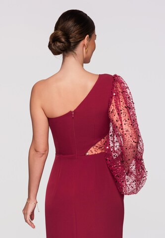 Ombre Evening Dress in Red