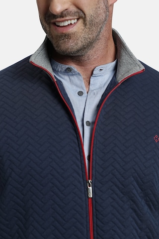 Charles Colby Zip-Up Hoodie ' Duke Finnleys ' in Blue