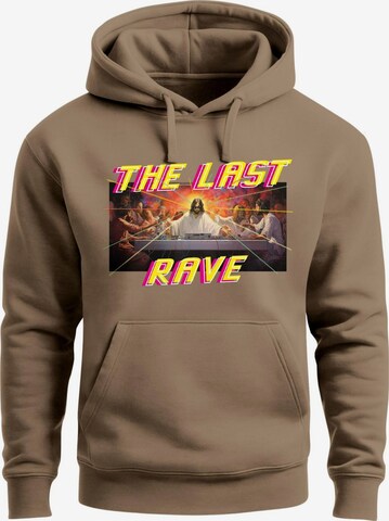 Neverless Sweatshirt 'The Last Rave' in Braun: Vorderseite