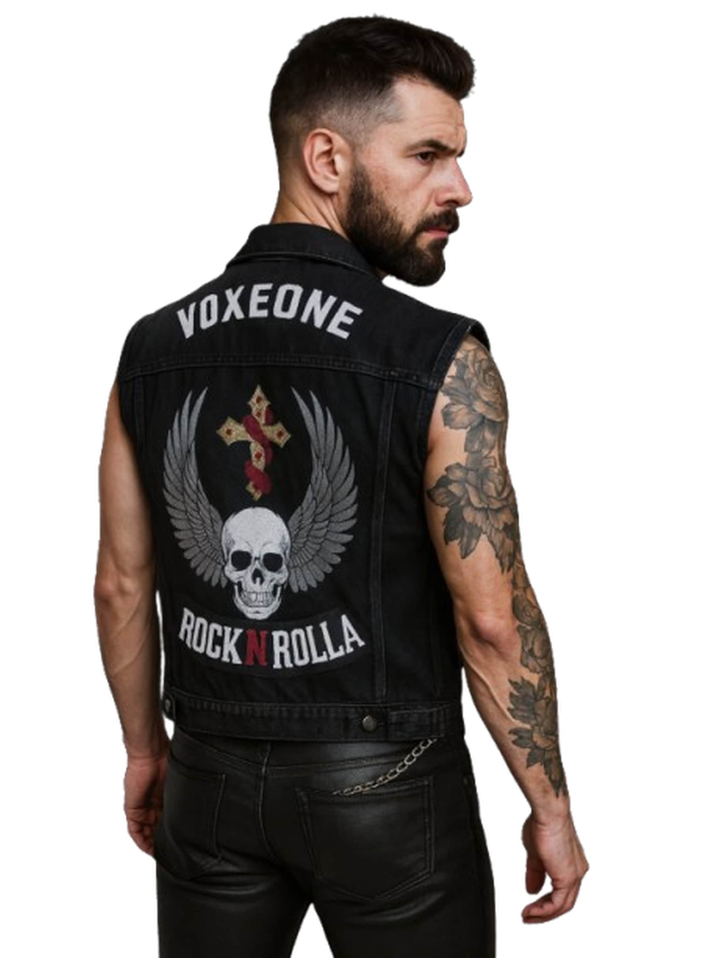 Yoxeone Vest 'HELL RIDERS' i sort