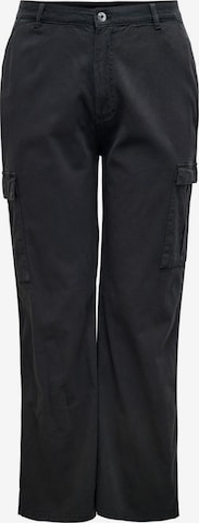 ONLY Carmakoma Regular Cargo Pants in Black: front