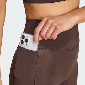 Skinny Pantalon de sport 'Optime' ADIDAS PERFORMANCE en marron