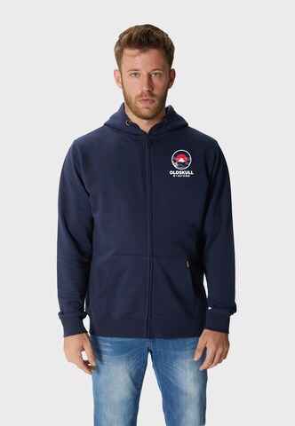 Oldskull Sweatjacke in Blau: Vorderseite