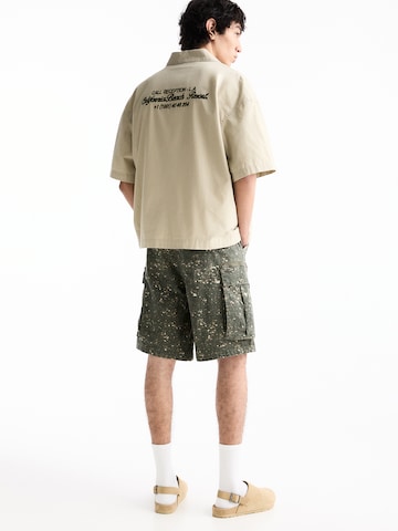 Pull&Bear Comfort fit Button Up Shirt in Beige