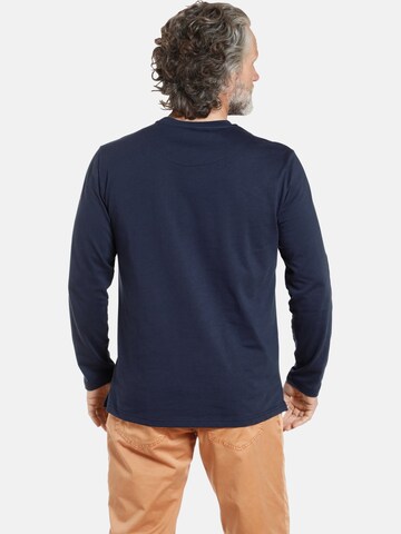 Jan Vanderstorm Langarmshirt ' Elion ' in Blau