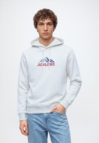 JACK & JONES Collegepaita 'JJROCHE' värissä valkoinen: etupuoli