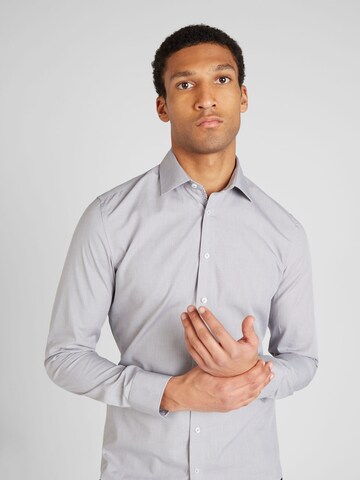 SEIDENSTICKER Slim fit Overhemd 'Patch3' in Grijs