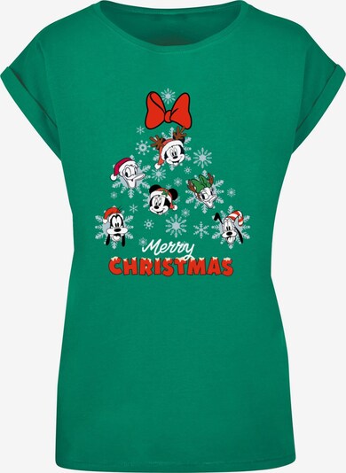 ABSOLUTE CULT T-shirt 'Ladies Mickey And Friends - Christmas Tree' en vert / mélange de couleurs, Vue avec produit