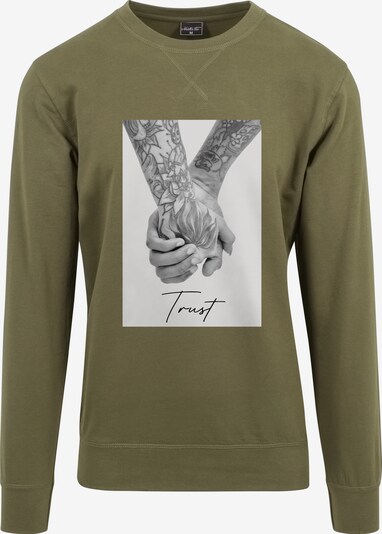 MT Men Sweatshirt 'Trust 2.0' in grau / oliv / schwarz / weiß, Produktansicht