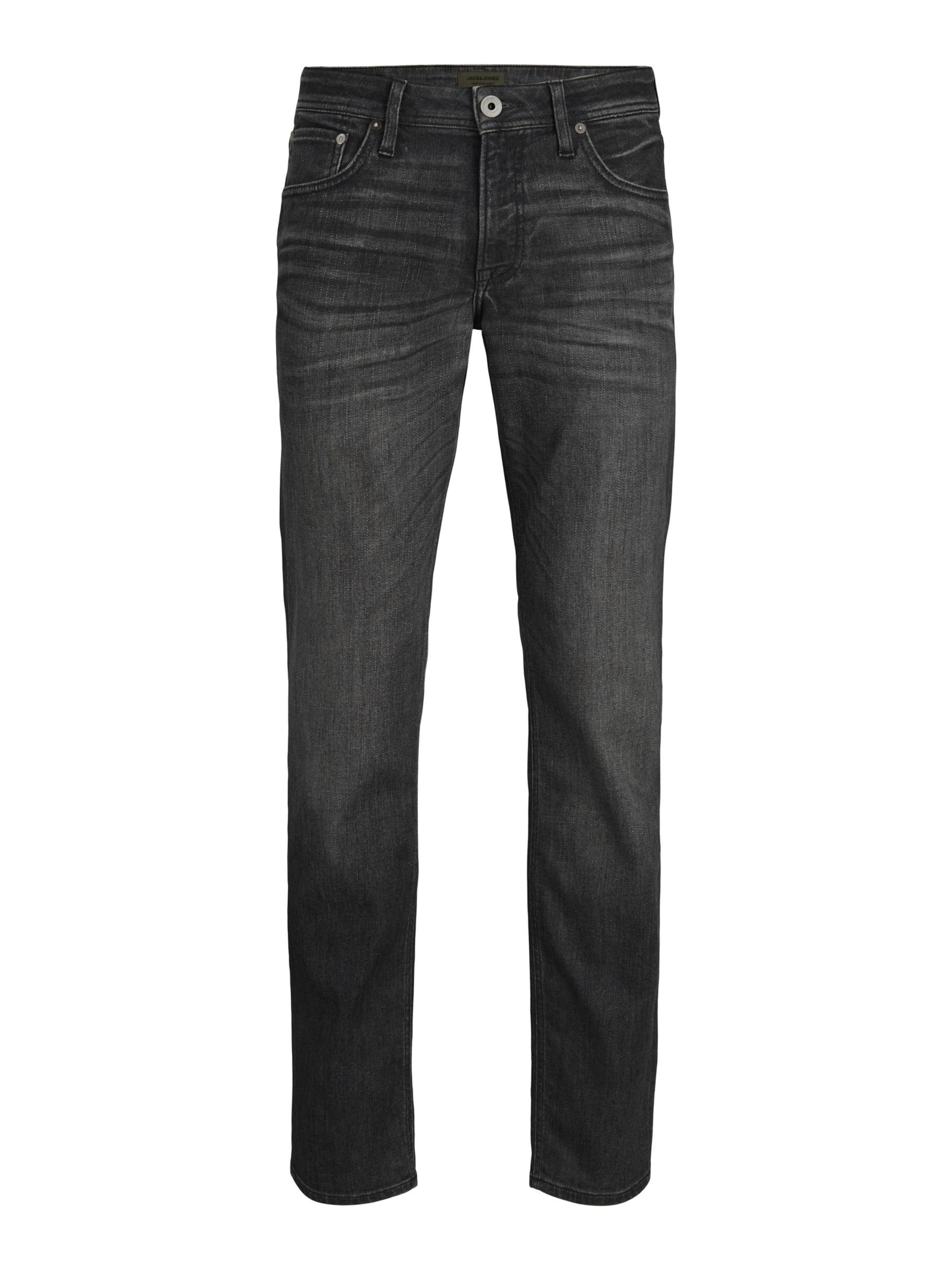 JACK & JONES Regular Jeans 'JJIClark' in Zwart: voorkant