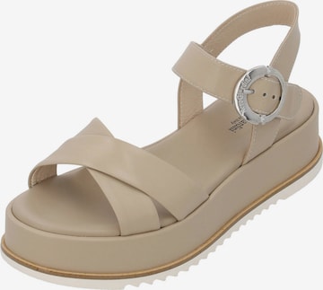 Nero Giardini Sandalen met riem 'E410740D' in Beige: voorkant