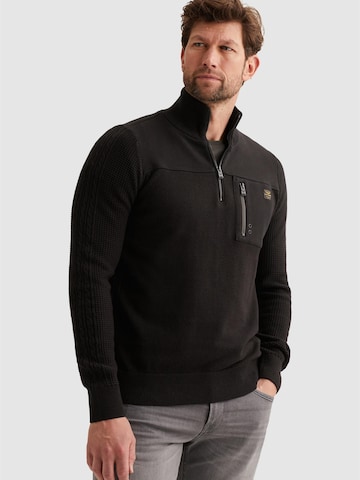 PME Legend - Jersey 'Pullover with half zipper' en negro