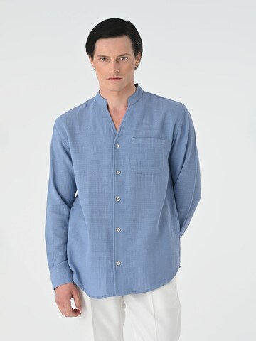 Antioch Comfort fit Button Up Shirt in Blue
