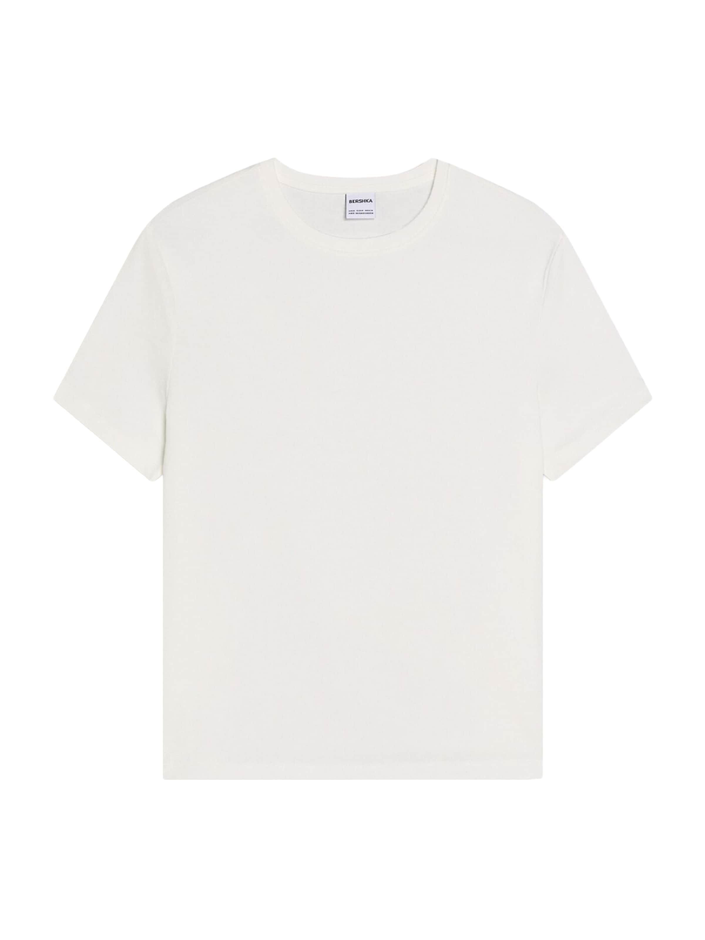 Bershka Tričko – bílá: přední strana