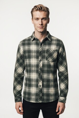 G.I.G.A. DX by killtec Regular fit Button Up Shirt in Black: front