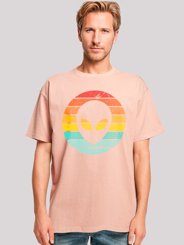 F4NT4STIC Shirt 'Alien Retro Sonnenuntergang' in Oranje: voorkant
