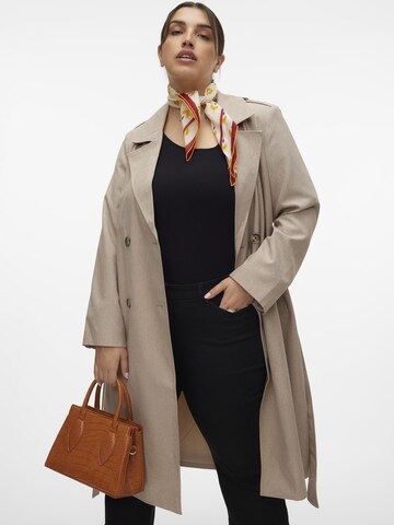 Vero Moda Curve Between-seasons coat 'SIRI' in Beige: front