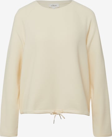Sweat-shirt s.Oliver en beige : devant