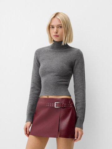 Pull-over Bershka en gris : devant