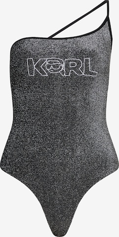 Karl Lagerfeld Jednodielne plavky - Čierna: predná strana
