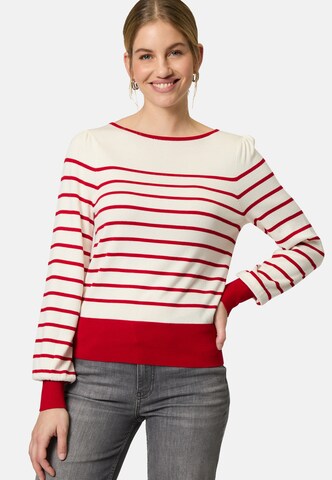 zero Pullover mit Streifen in Rot: Vorderseite