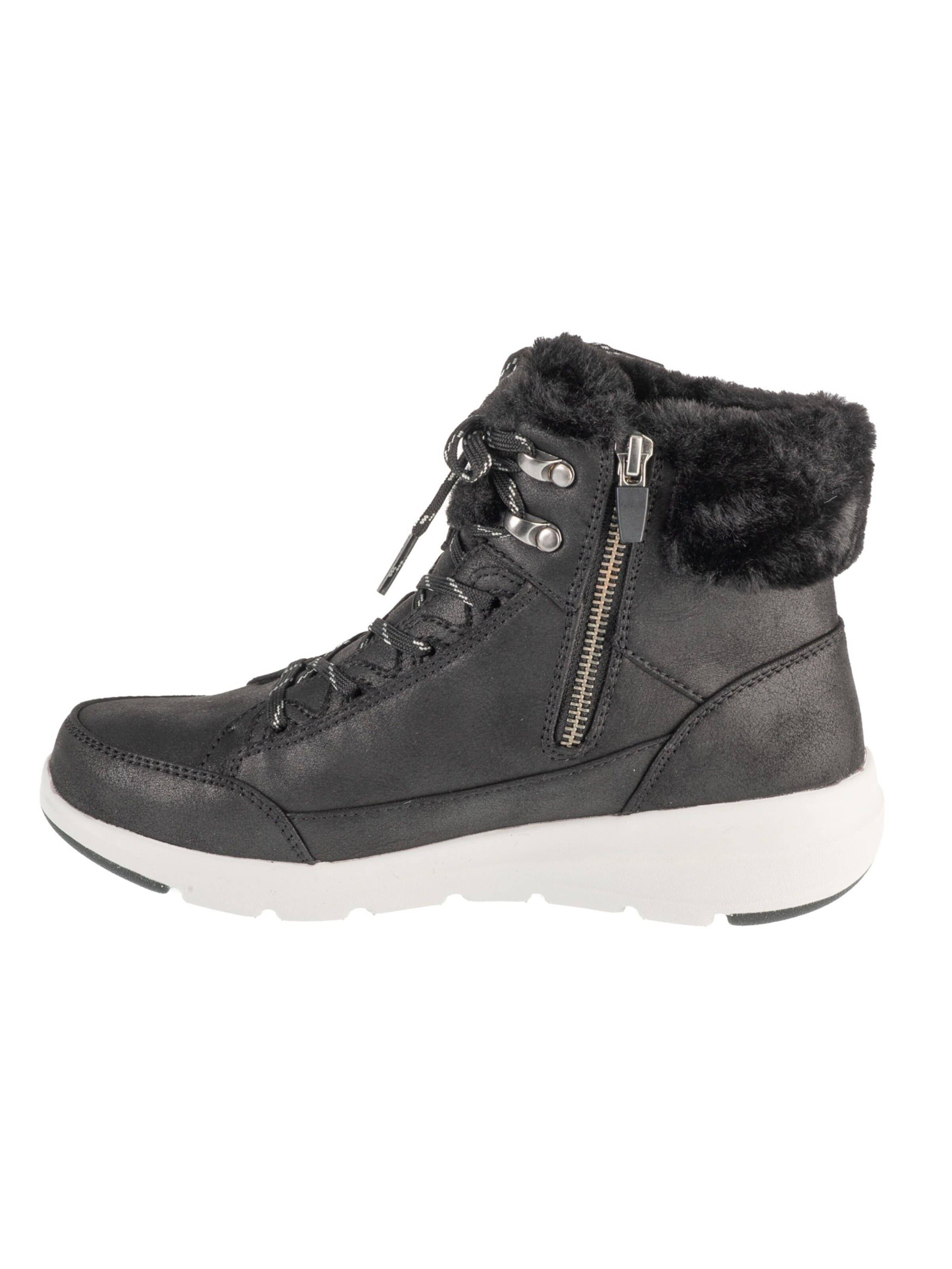 Bottes à lacets 'Cozyly' SKECHERS en noir : devant
