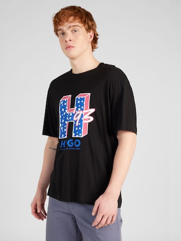 T-Shirt 'Nentryle' HUGO Blue en noir : devant